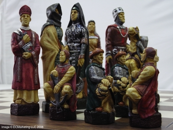 Crusades Hand Decorated Theme Chess Set